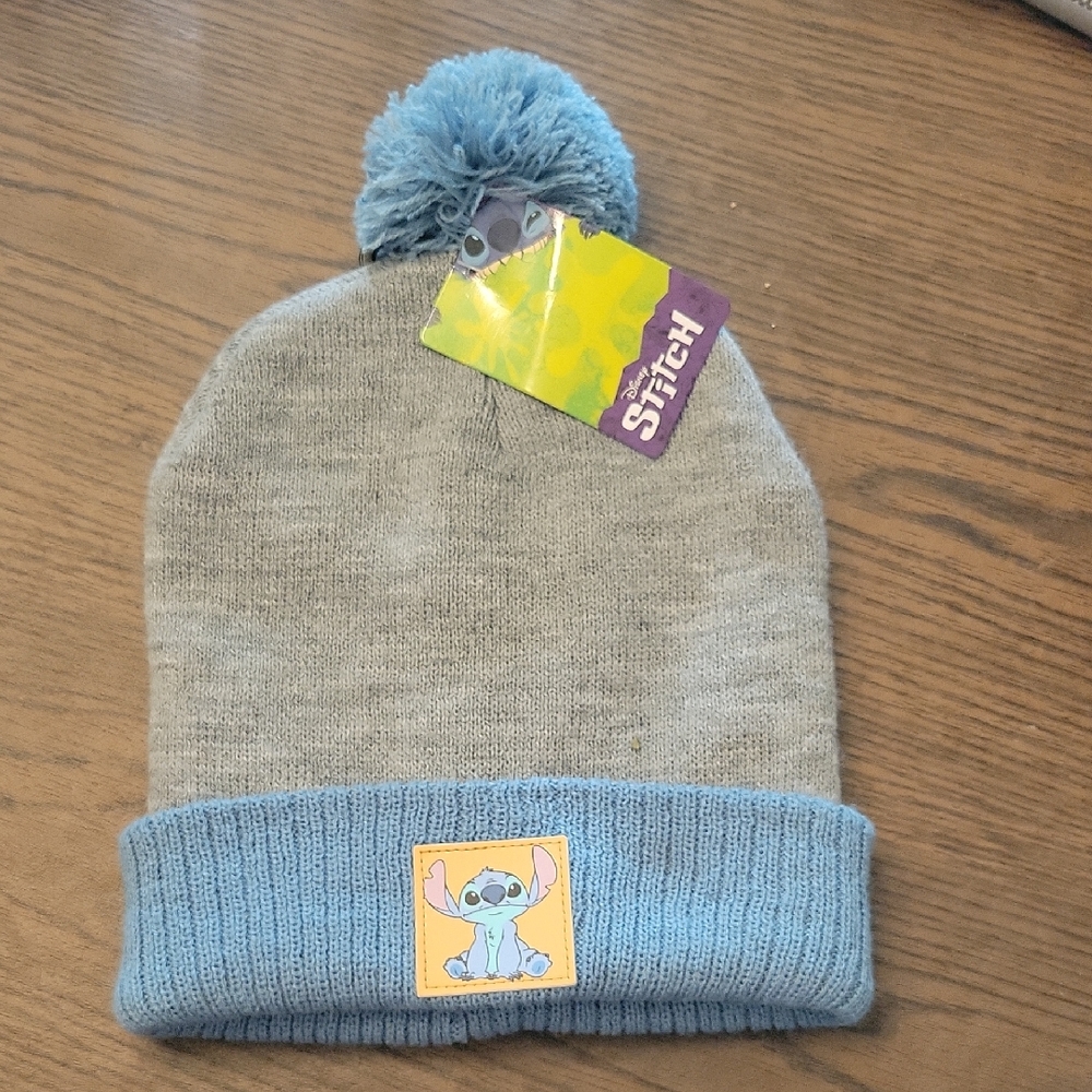 Berkshire Kids Knit Cap Disney Stitch Gray And Light Blue NWT
